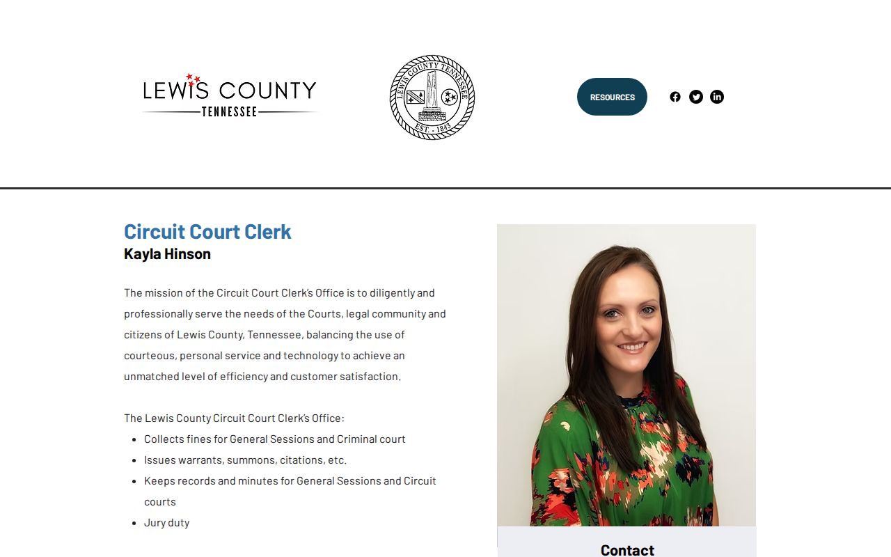 Lewis County Circuit Court Clerk duties and court record routing